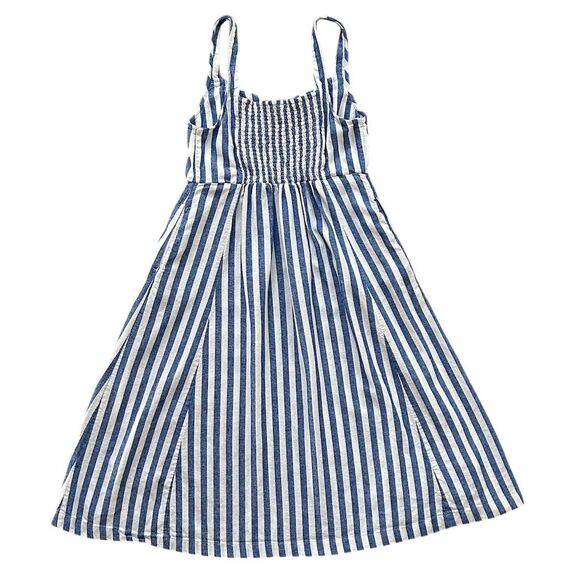 Old Navy Women's Petite Fit & Flare Midi Dress Blue Striped Size M - Picture 8 of 11